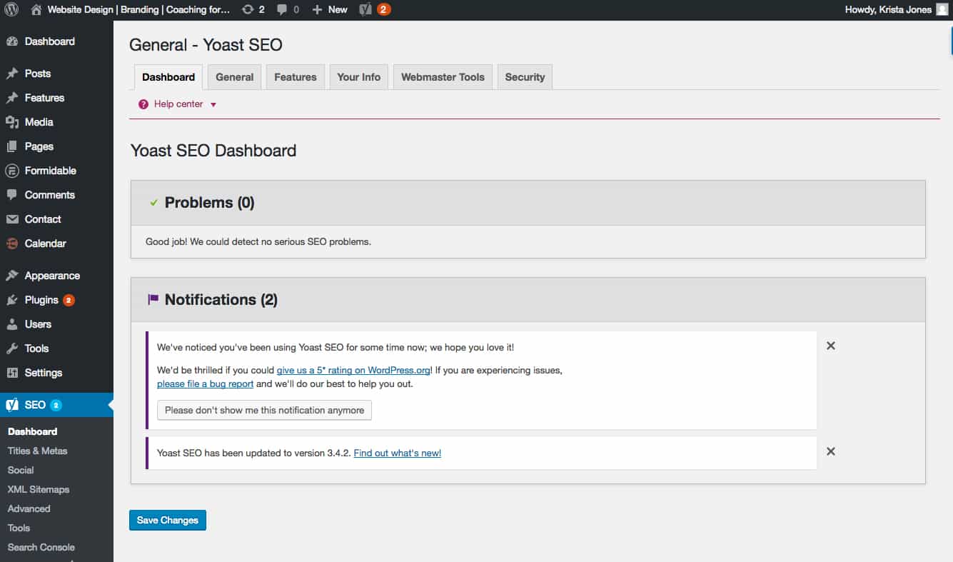 Yoast for WordPress improves site SEO | Davey & Krista