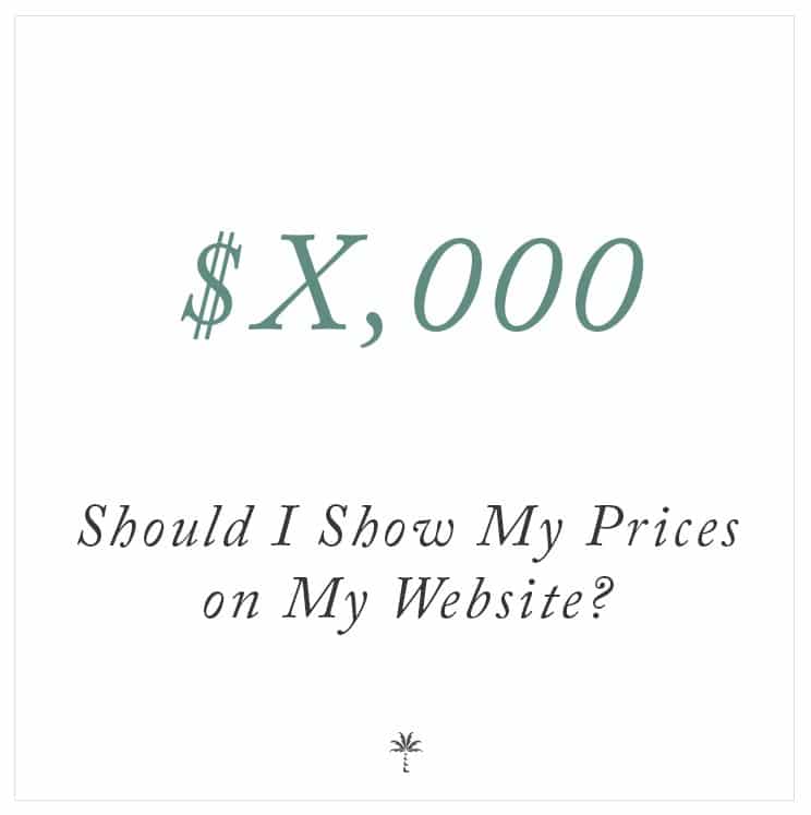 Should you list your photography or planning pricing on your website? | Davey & Krista