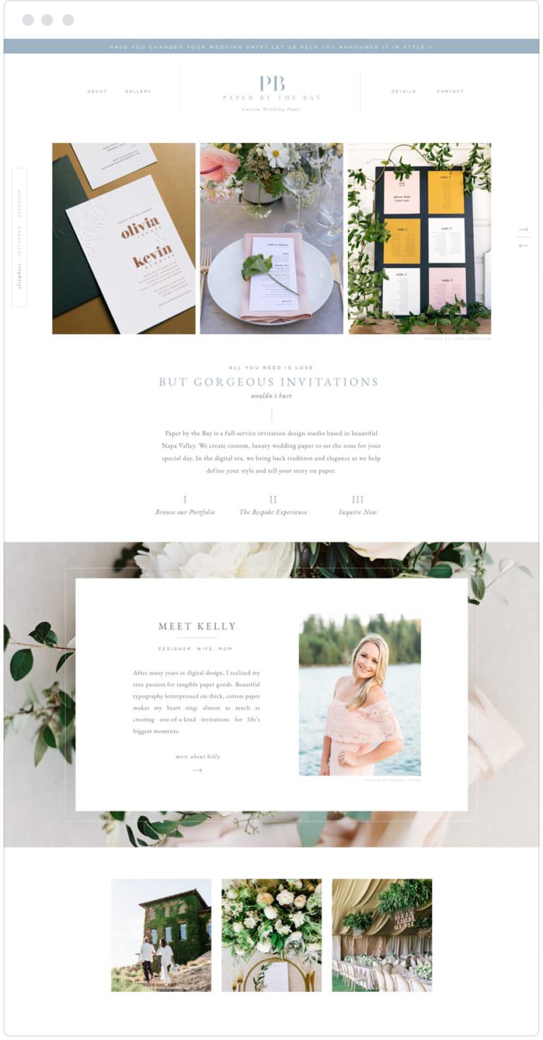 Photographer Website Templates | East Hampton | Davey & Krista