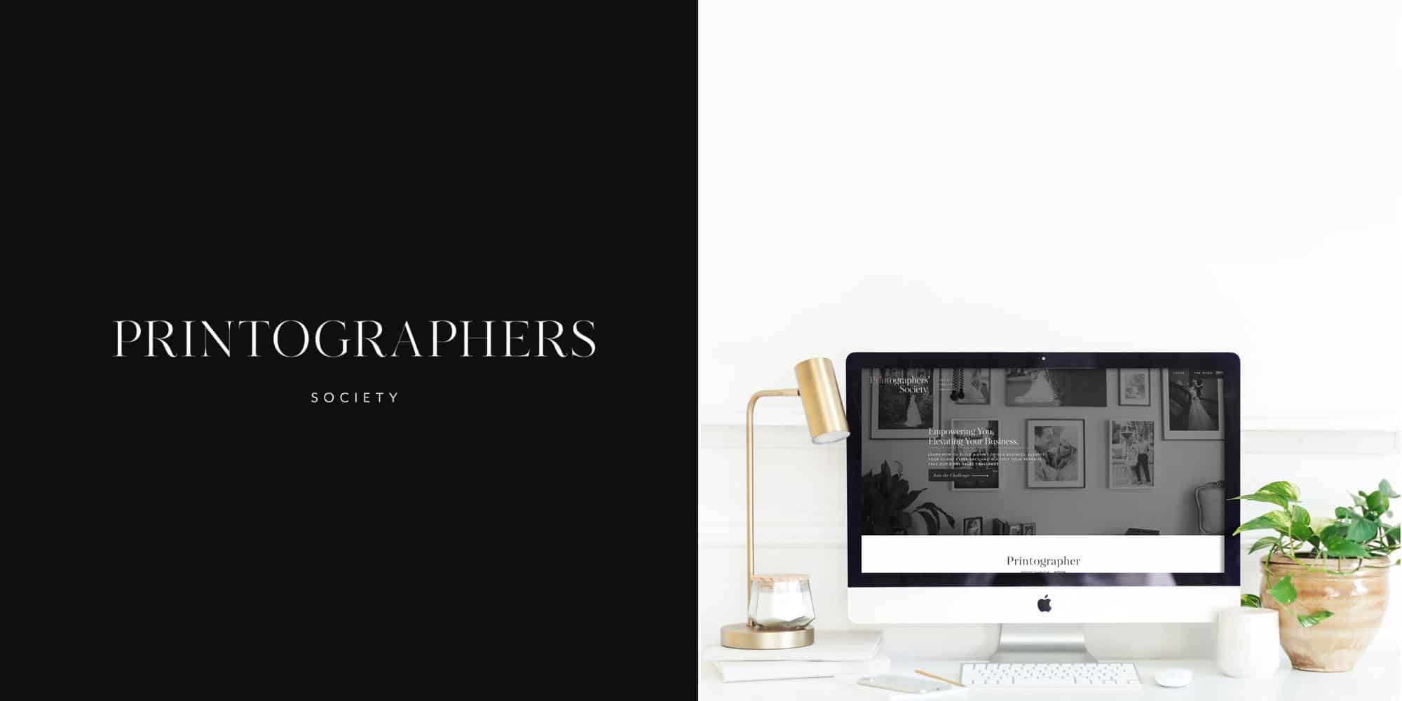Printographer's Society custom brand and website design by Davey & Krista