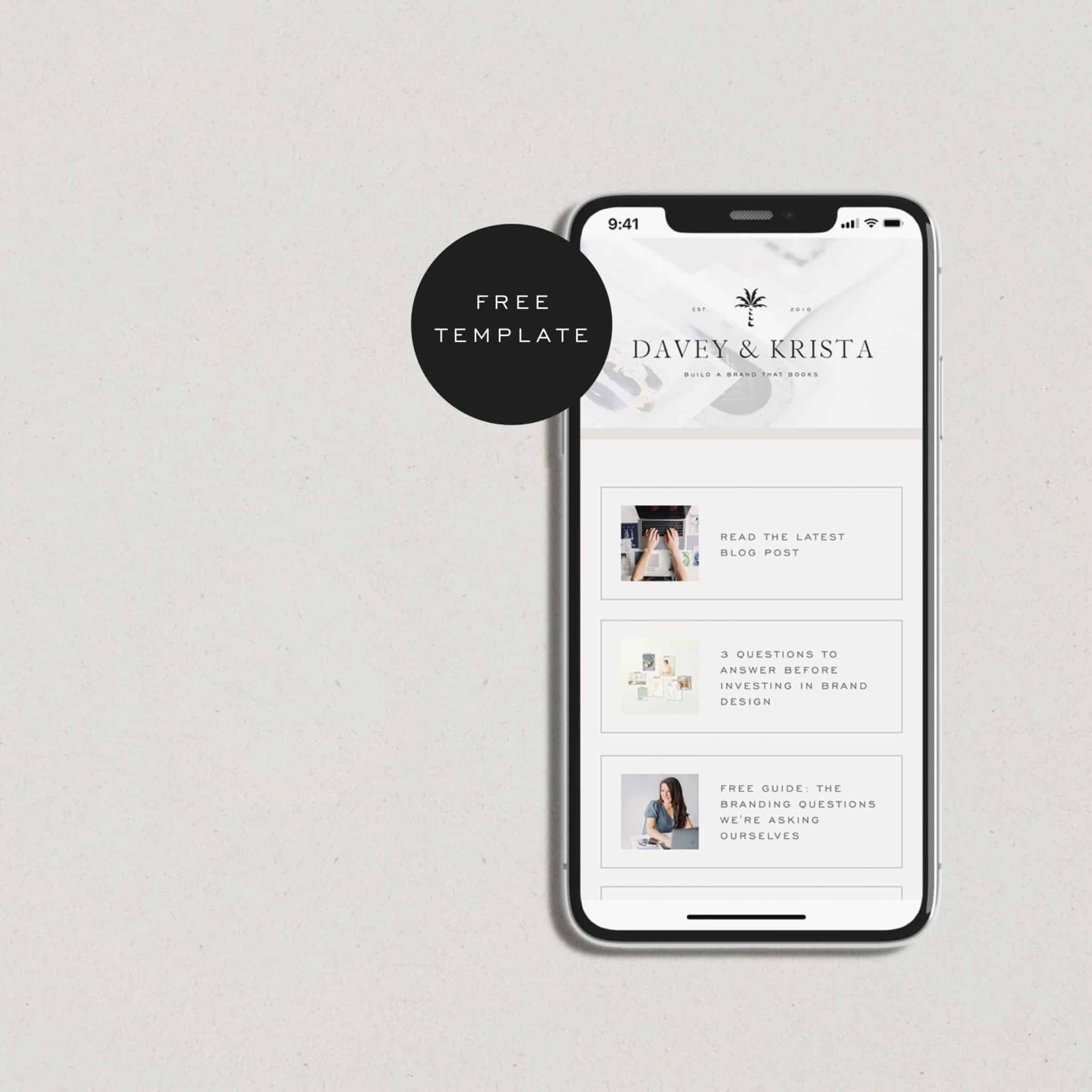 instagram page template