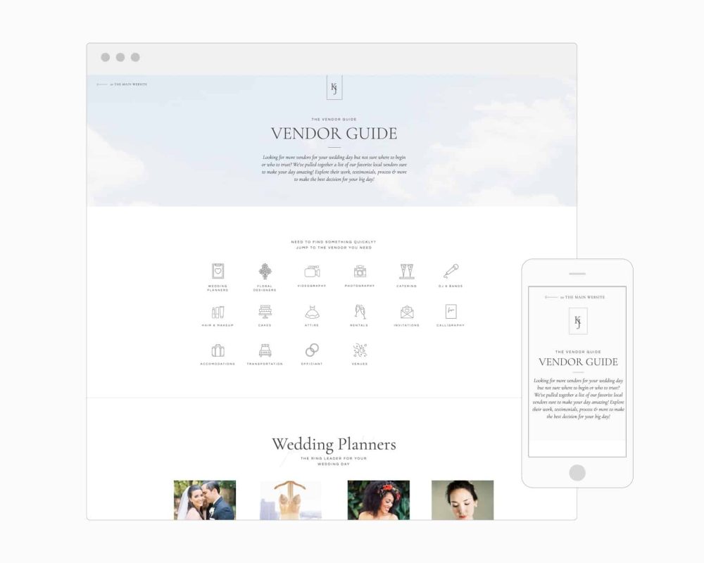 Vendor Guide page template by Davey & Krista
