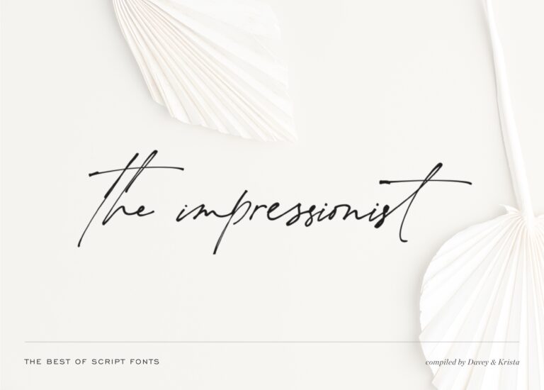 The Best Script fonts for websites & brands | Davey & Krista