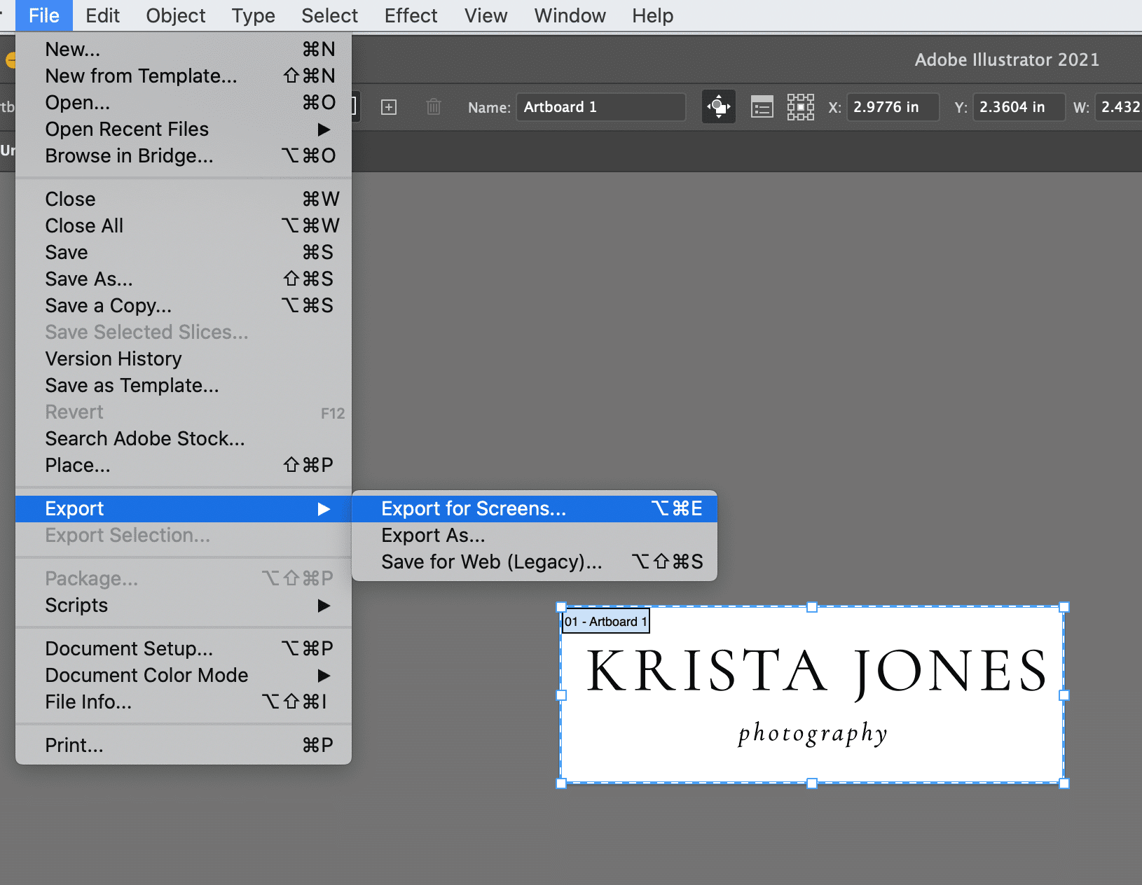 Creating a simple typographic logo in Adobe Illustrator