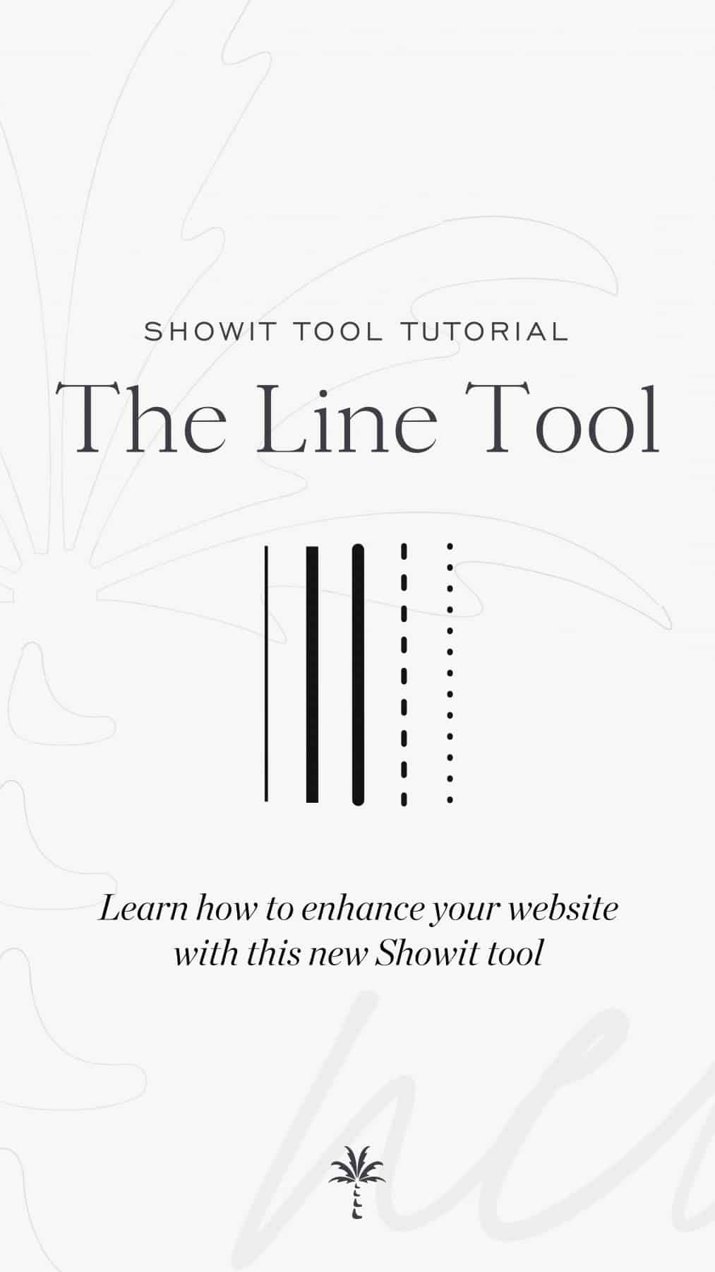 How to use the Showit website builder line tool | Davey & Krista 