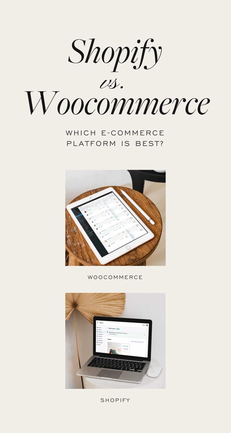 Shopify vs WooCommerce - which e-commerce platform is better | Davey & Krista 