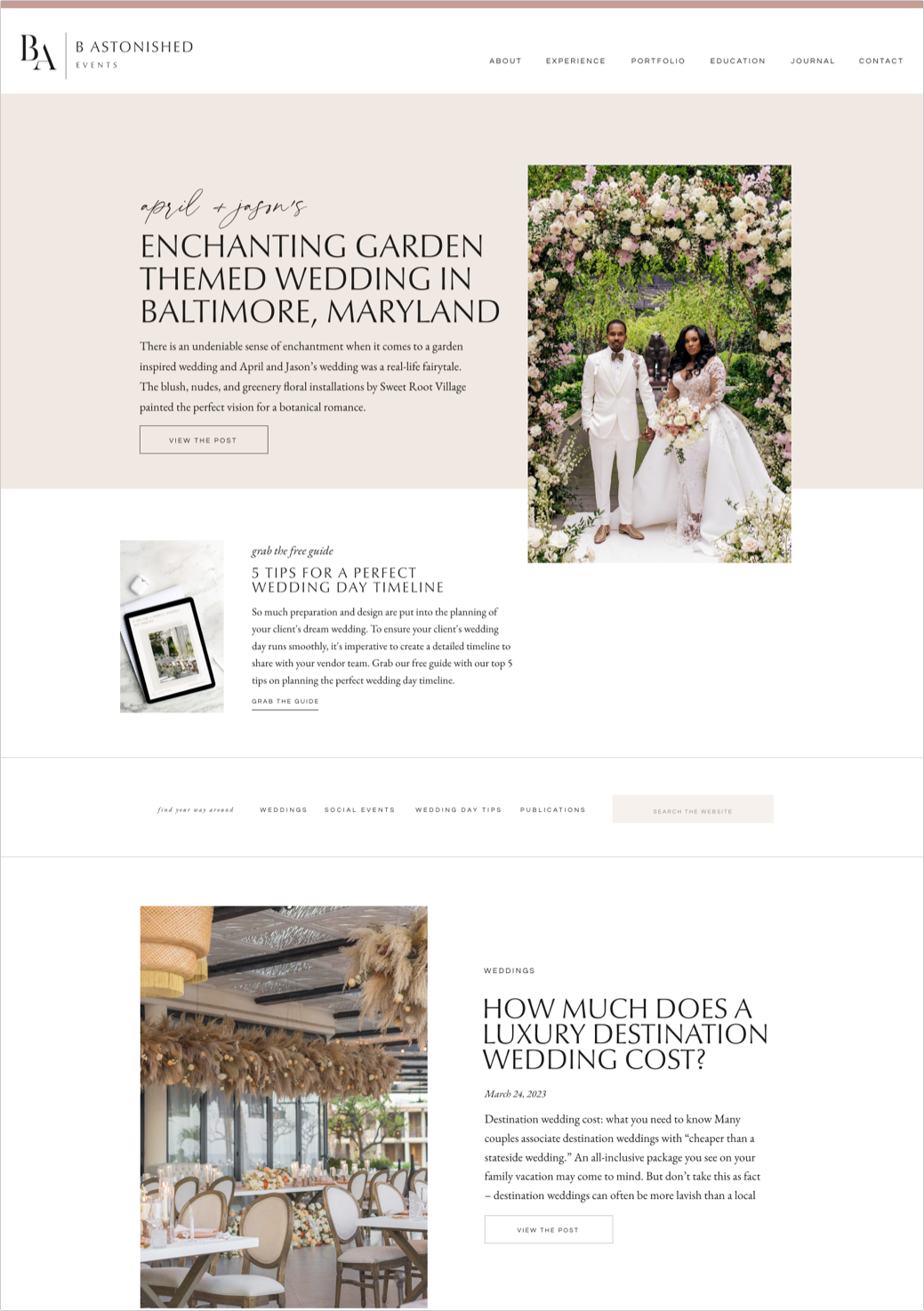 Example of a Showit Blog | Design by Davey & Krista