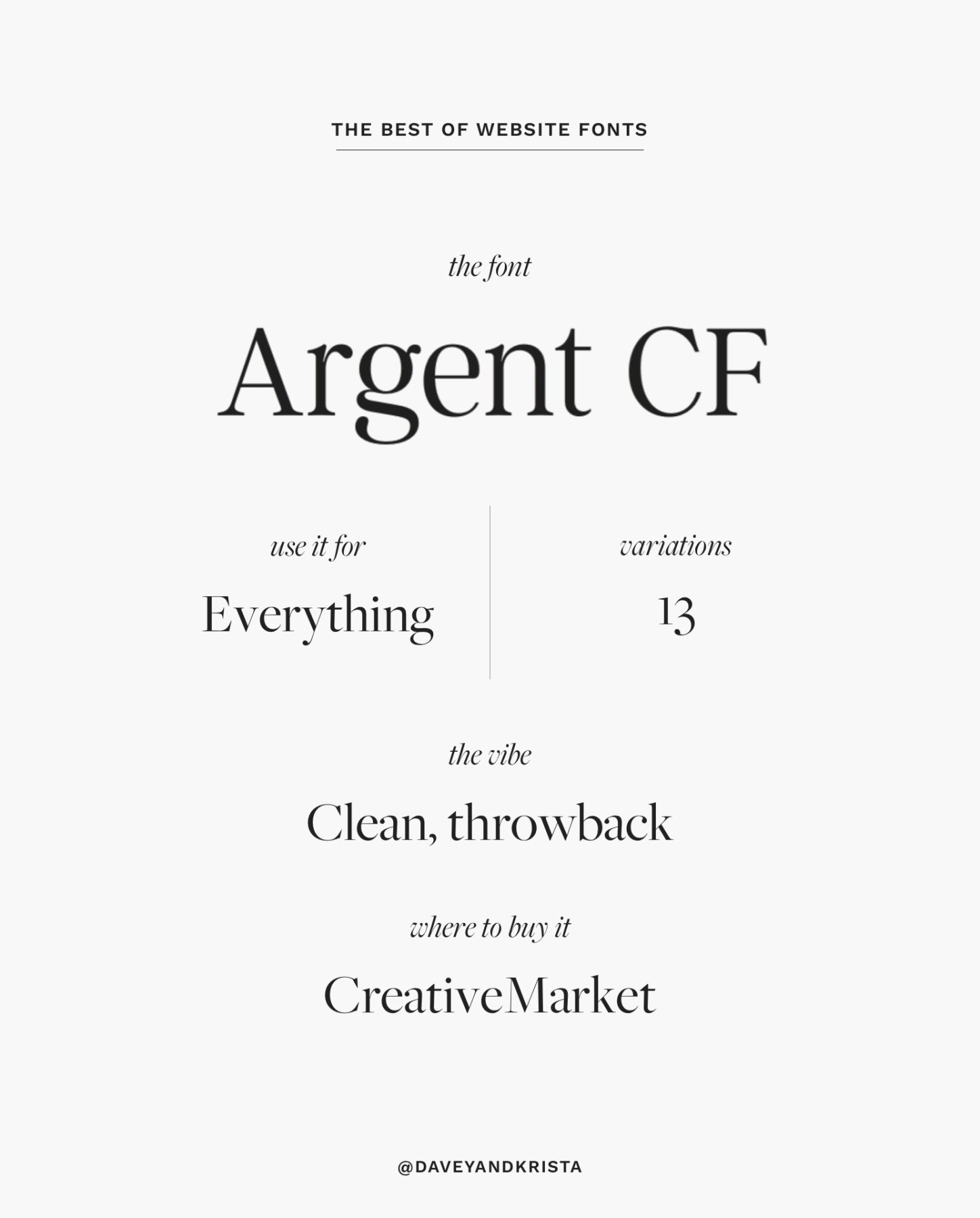 Argent - a clean, throwback-inspired serif font for websites | The Best Fonts for Websites