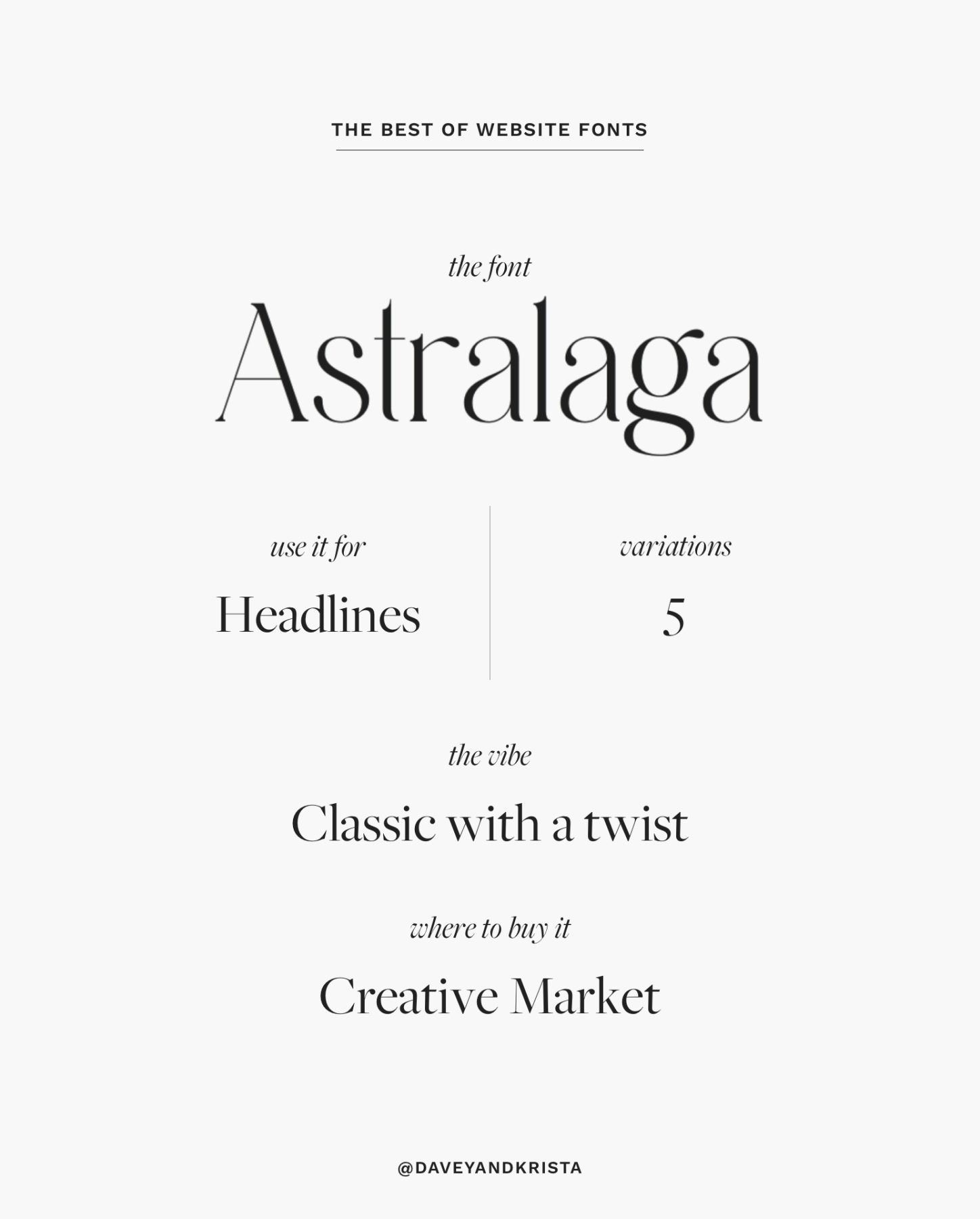 Astralaga - a classic serif to add to your website | The Best Fonts for Websites