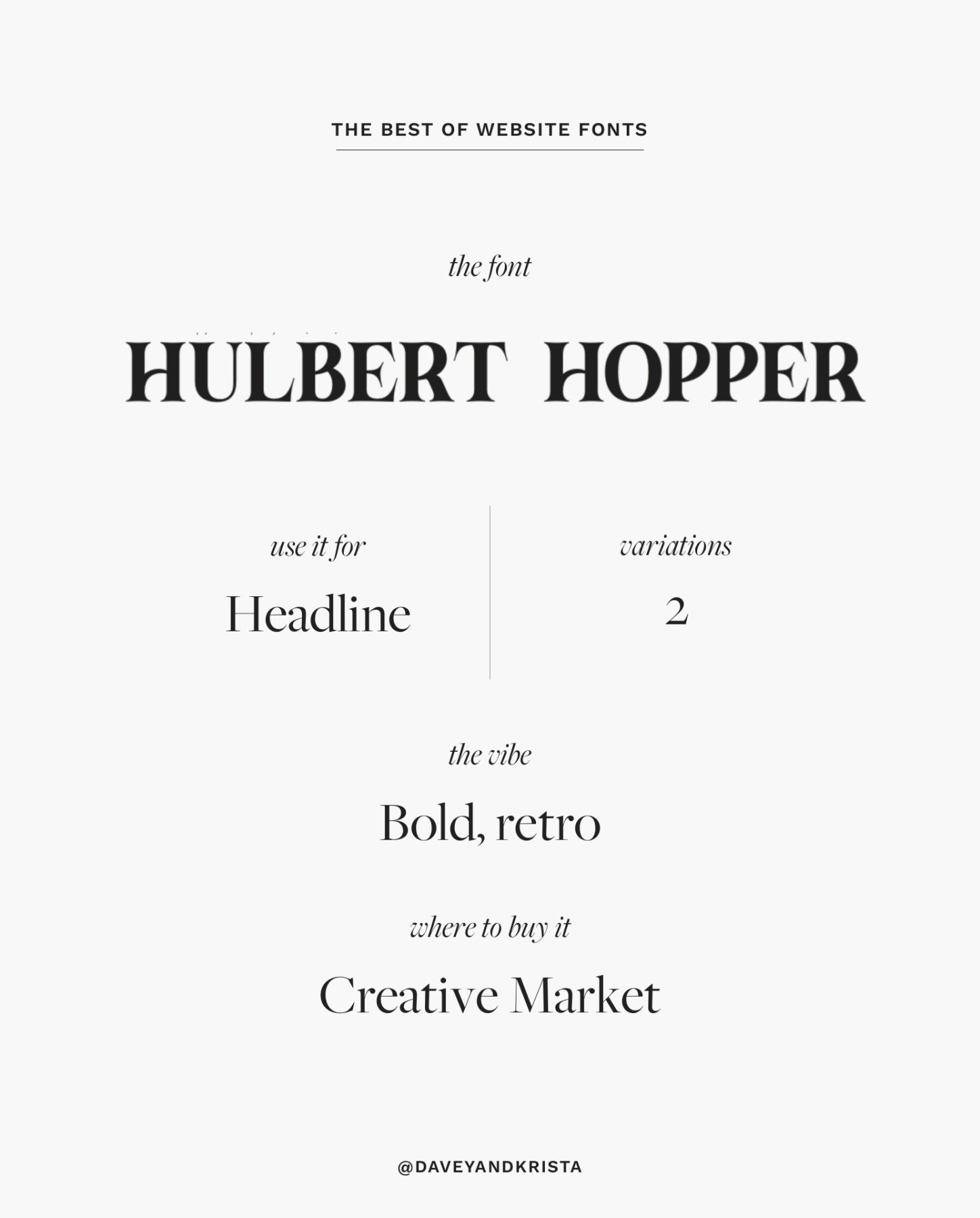 A font with a retro vibe - Hulbert Hopper | The Best Fonts for Websites