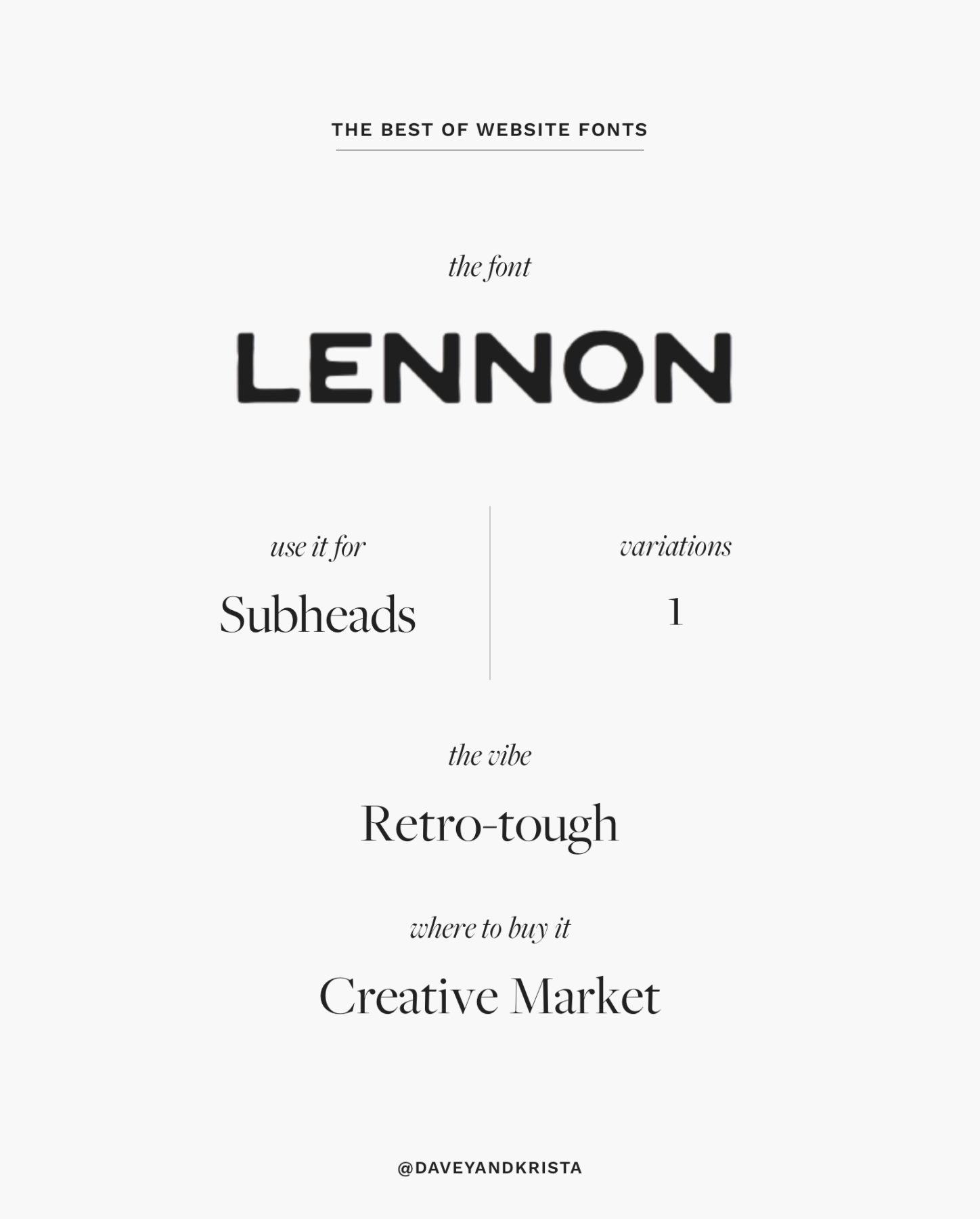 Lennon - a retro sans serif font for websites. | The Best Fonts for Websites