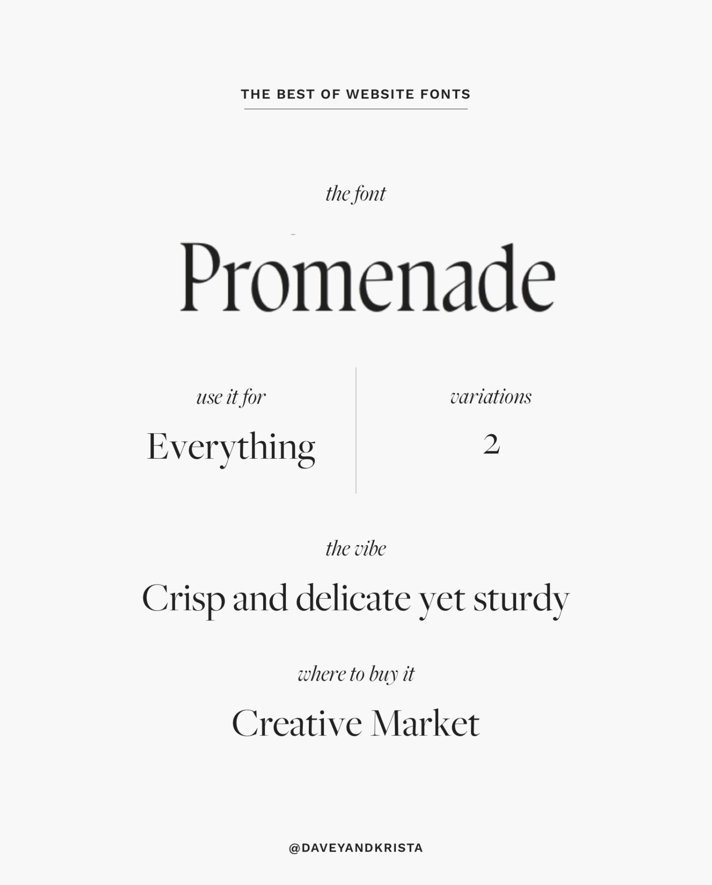 Promenade - a crisp yet study font for website headlines. | The Best Fonts for Websites