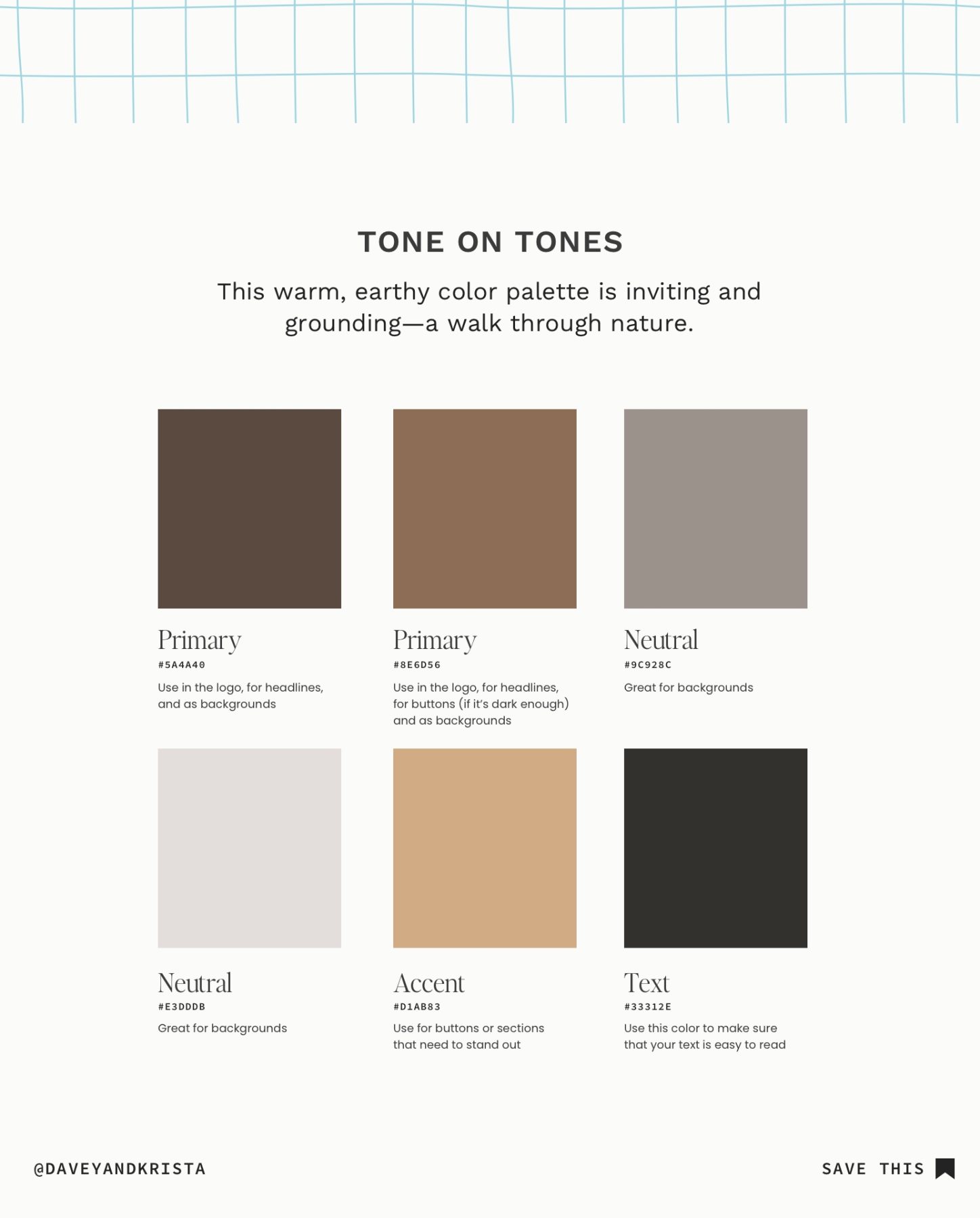 Tones on Tones Color Palette สำหรับเว็บไซต์และแบรนด์