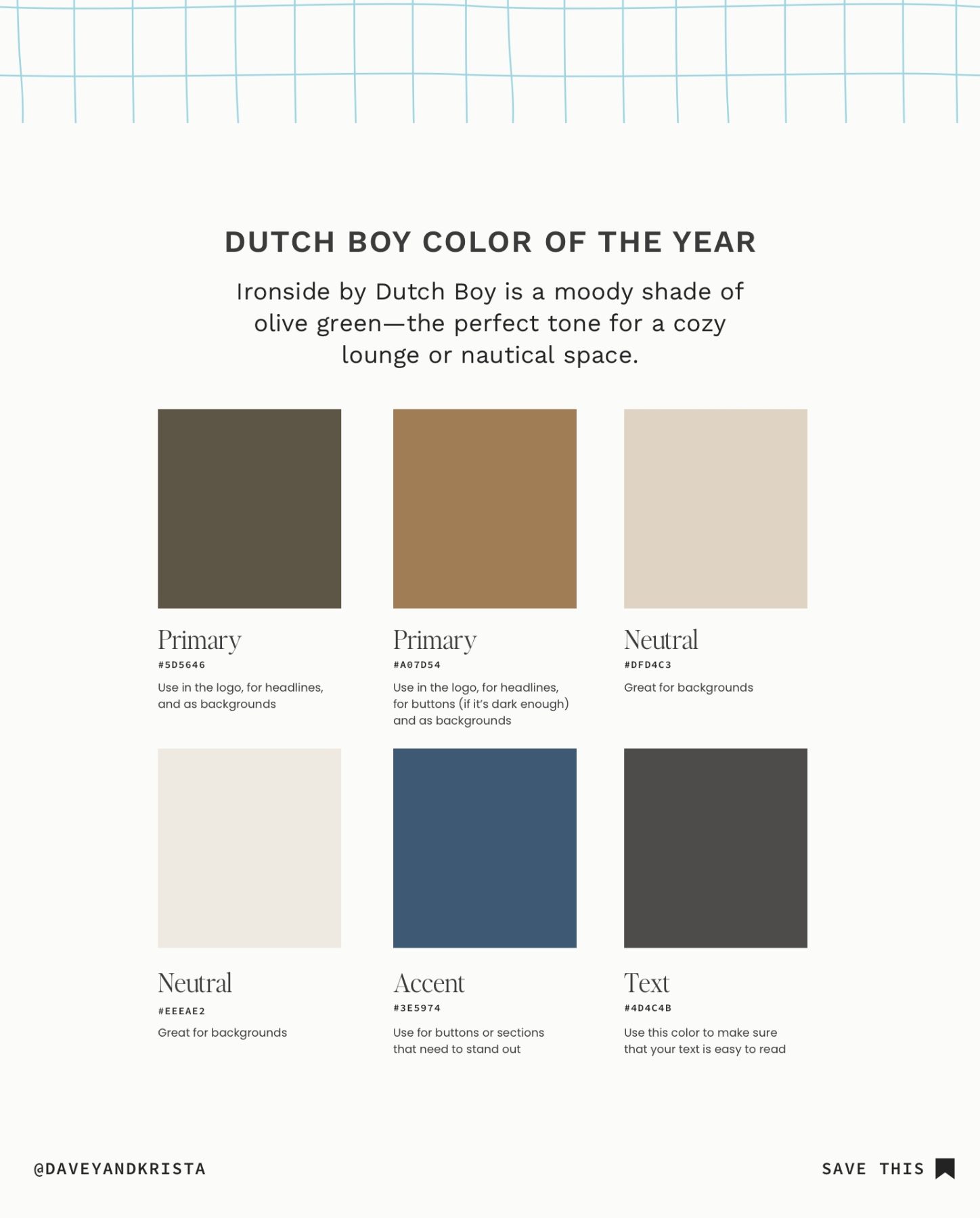 Dutch Boy Color Palette สำหรับเว็บไซต์และแบรนด์