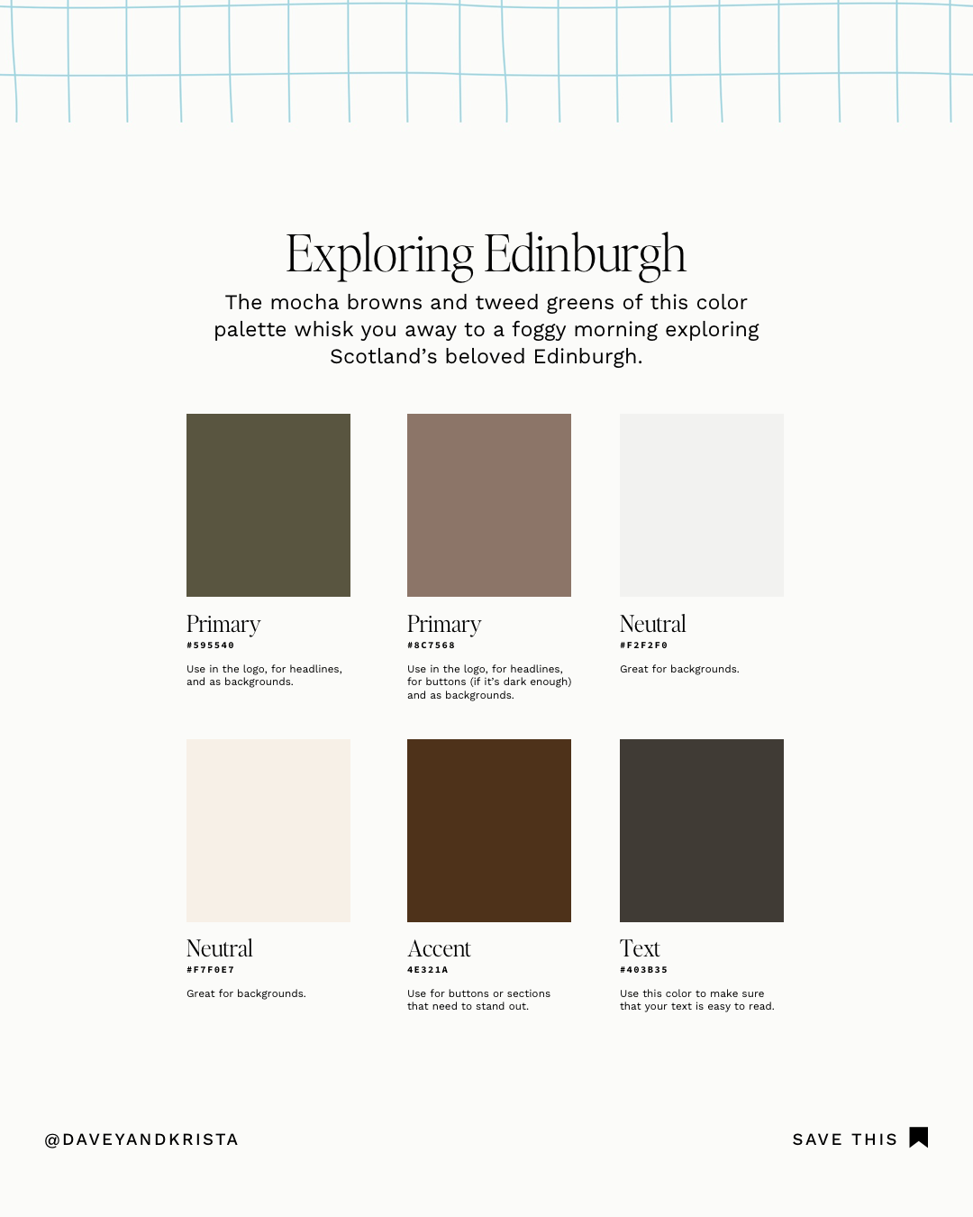 Exploring Edinburgh Palette