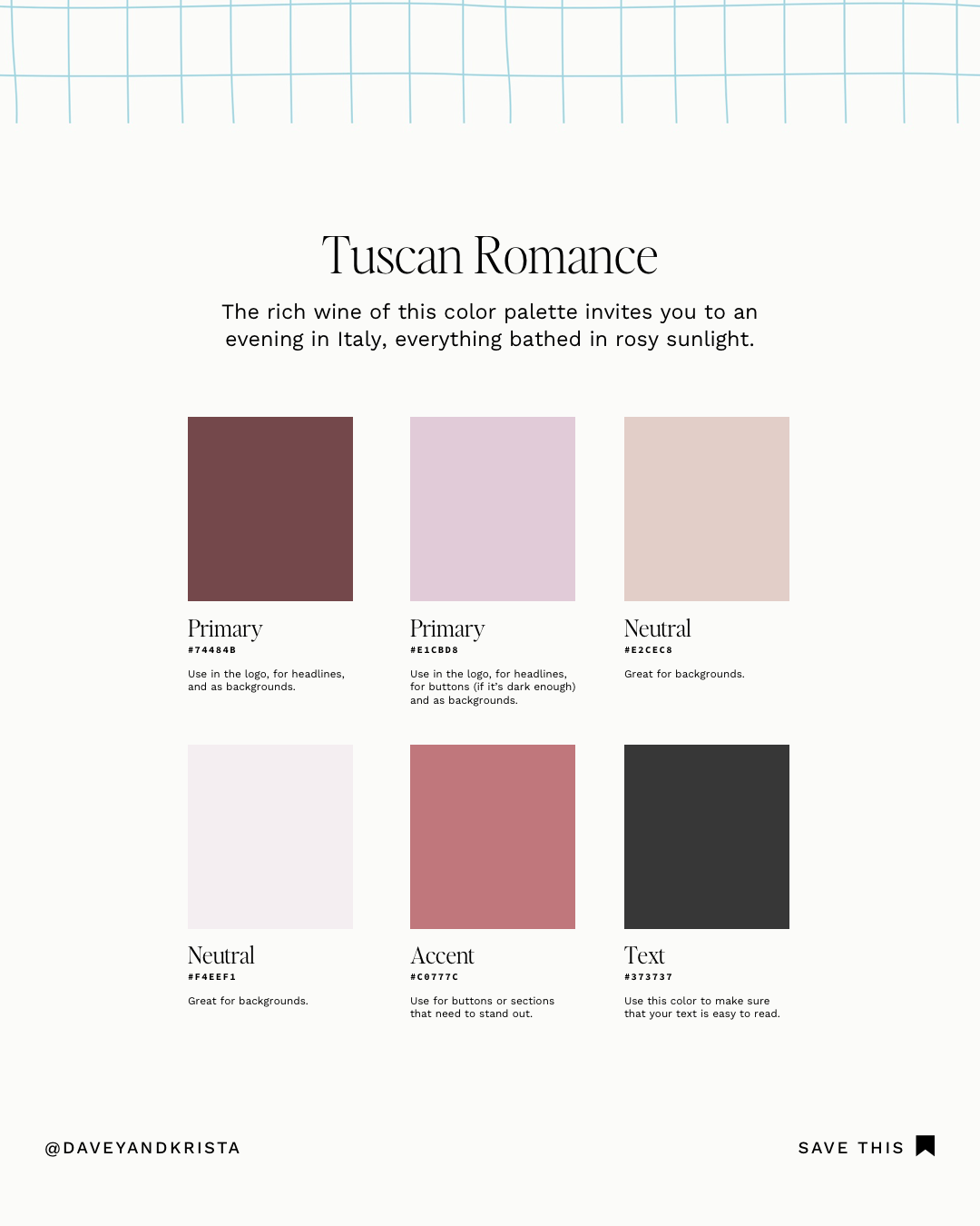 Tuscan Romance Palette