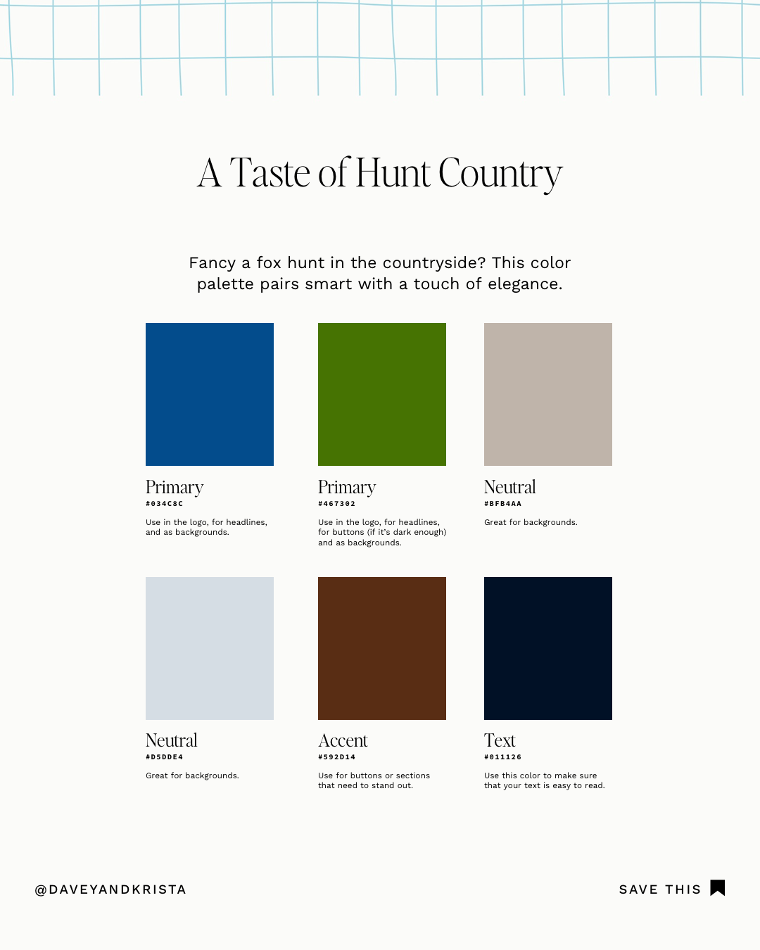 Taste of Hunt Country Palette