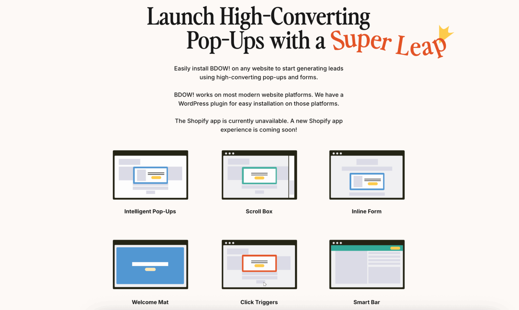 Lead generation tools popup designs