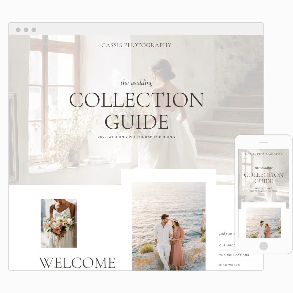 Cassis: Wedding Pricing Page