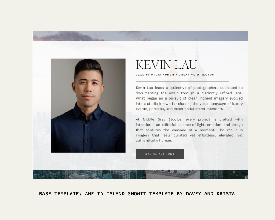  Alt: Middle Grey Studios NYC event photography website built on Davey and Krista event photography Showit website templates