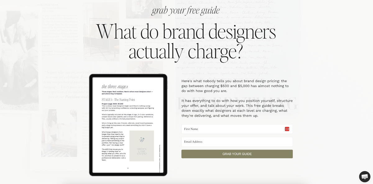 How to prepare for a discovery call: What do brand designers actually charge, free guide. 
