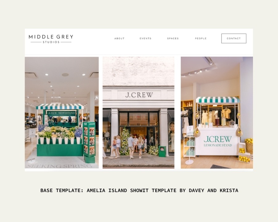 Event Photography Showit Website Templates | Middle Grey Studios