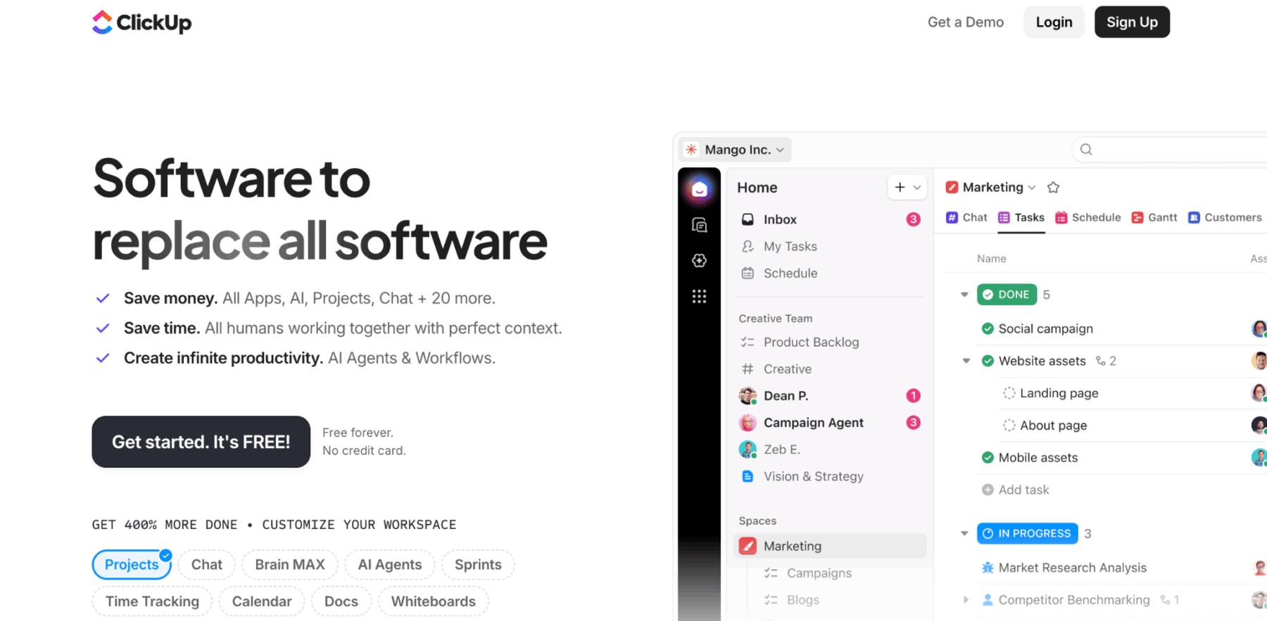 Creative software tech stack blog via Davy & Krista - Clickup