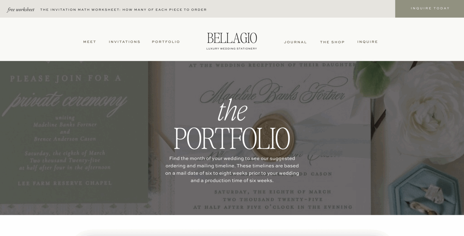 wedding stationery websites - Bellagio via Davey & Krista