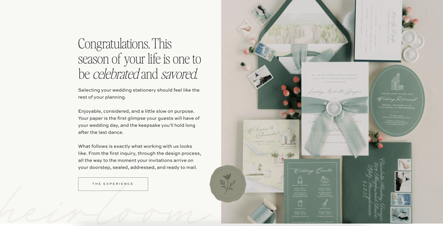 Wedding stationery websites - Full Suite - Bellagio