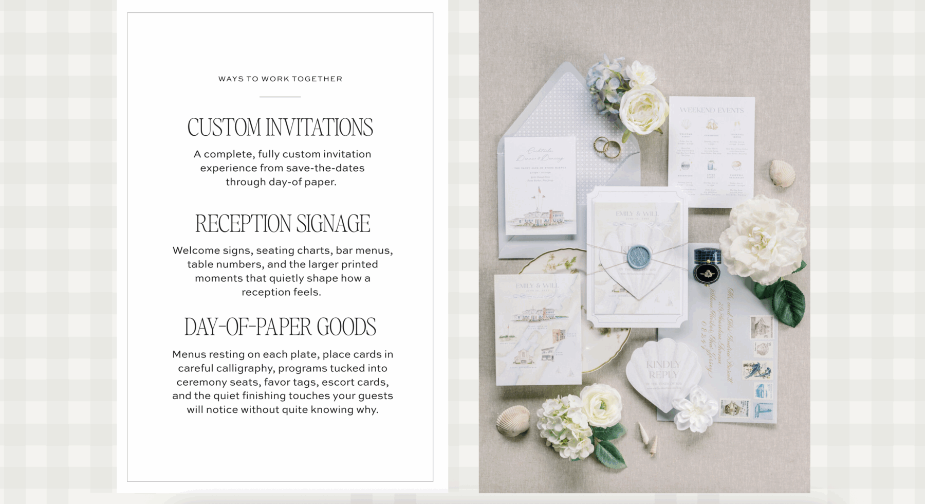 wedding stationery websites - The Process - Bellagio