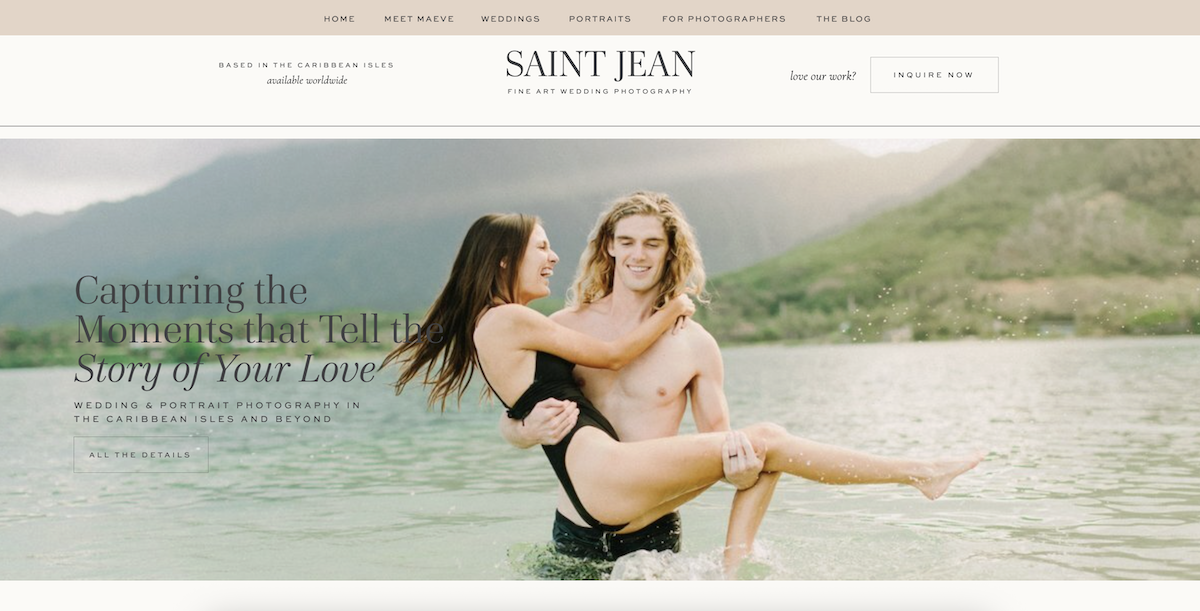 5 Website Design Tips I'd Give Any New Designer Before Their First Client, St Jean Website via Davey & Krista