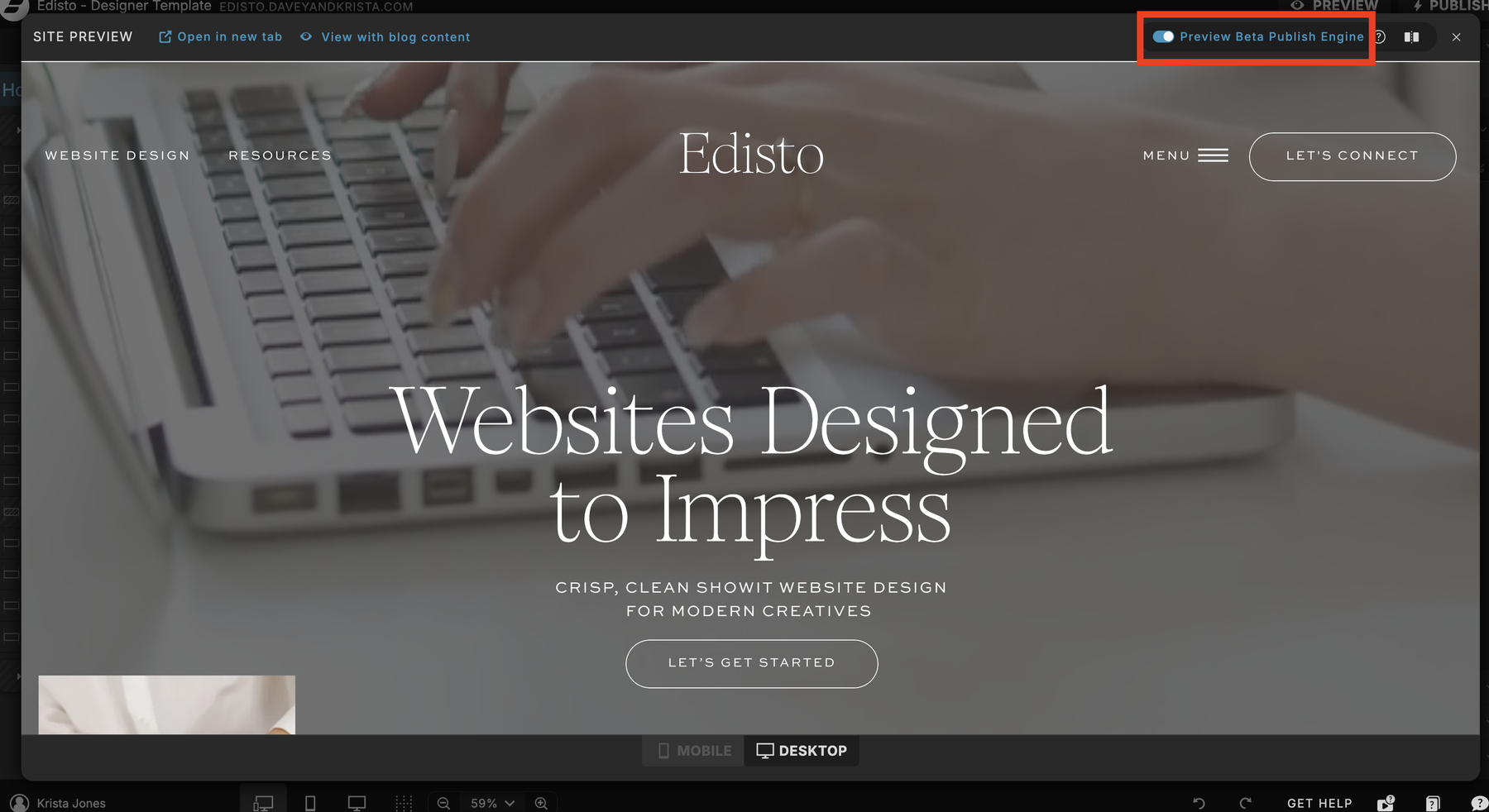 How to change to the Showit Publishing Engine V2