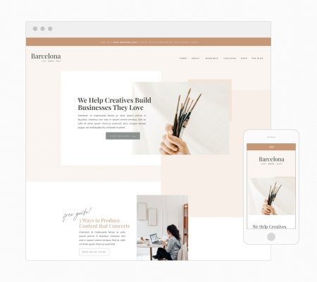 Educator and content marketer website template for Showit | Davey & Krista
