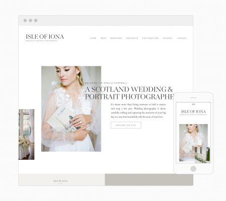 Iona - An Elegant Website template for Showit + WordPress for photographers & creative business owners | Davey & Krista